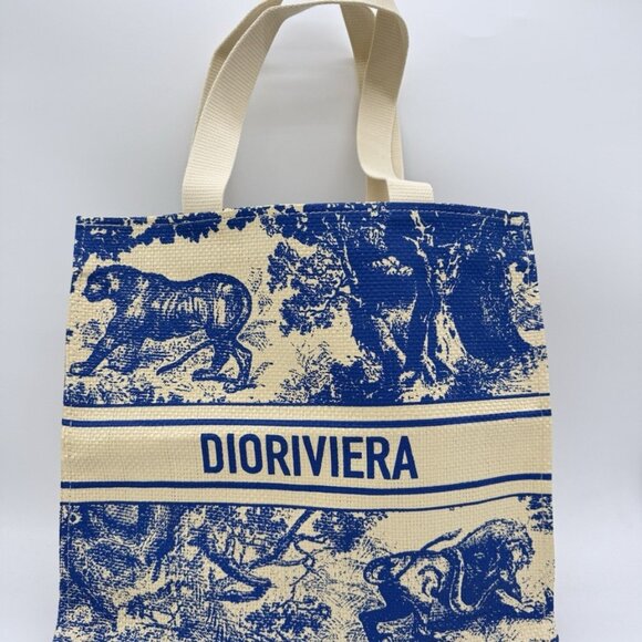 Christian Dior Dioriviera Straw Tote - Picture 2 of 3